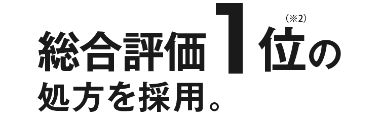総合評価1位の処方を採用