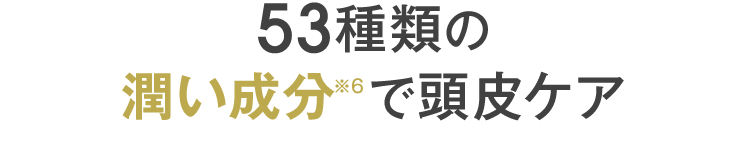 53種類の潤い成分※6で頭皮ケア