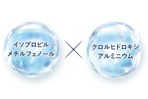 イソプロピルメチルフェノールとクロルヒドロキシアルミニウム